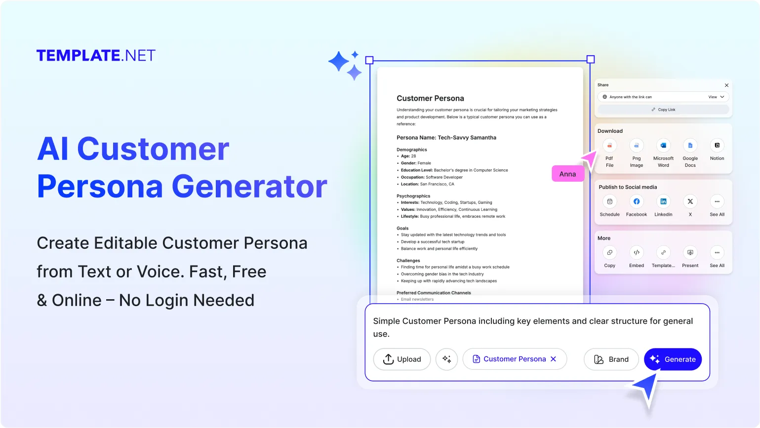 Free AI Customer Persona Generator, Free Customer Persona Maker Online